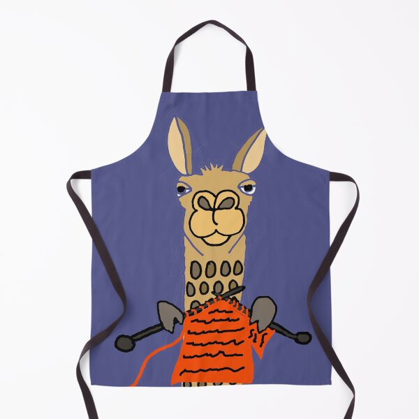Item preview, Funny Llama Knitting Cartoon designed and sold by Nature's Fancy.