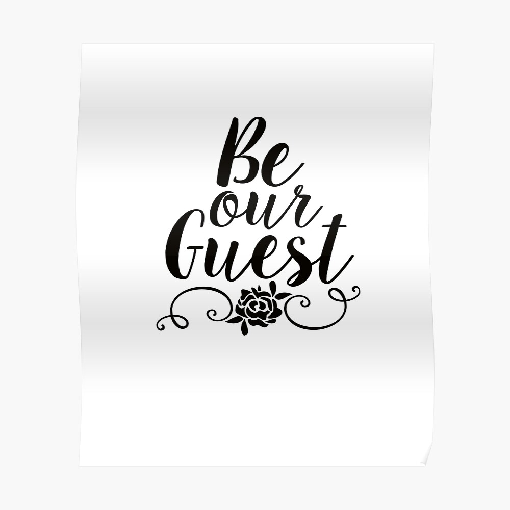 Uhomate Be Our Guest Beauty And The Beast Quotes Print Nursery Wall Decor C021 