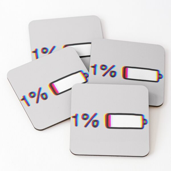 Item preview, One Percent Glitched Effect Battery Print designed and sold by MyQuirkyDesigns.