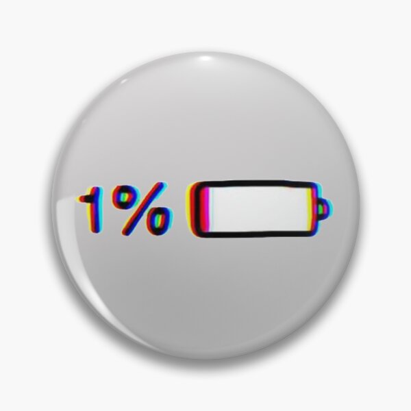 Item preview, One Percent Glitched Effect Battery Print designed and sold by MyQuirkyDesigns.