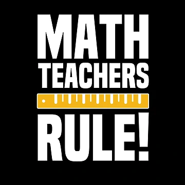 Artwork thumbnail, Math Teachers Rule - Funny Math Ruler by redblackline