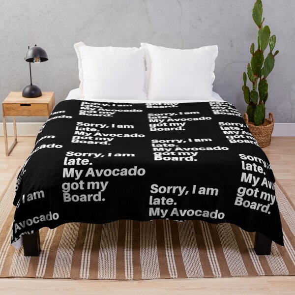 Item preview, Sorry I am Late My Avocado Got My Board White Text - Funny Avocado Surfer designed and sold by bonfimarts.