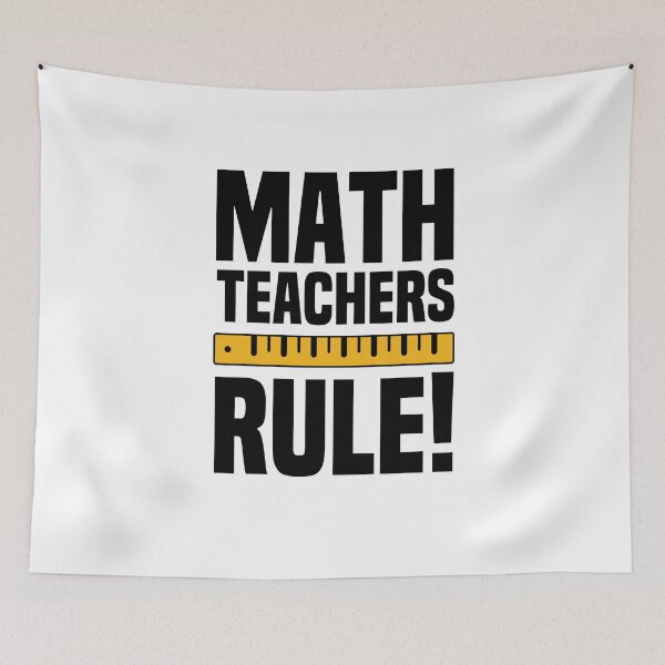 Item preview, Math Teachers Rule - Funny Math Ruler  designed and sold by redblackline.