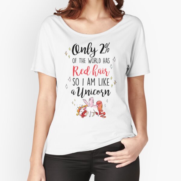Red Head Unicorn Relaxed Fit T-Shirt