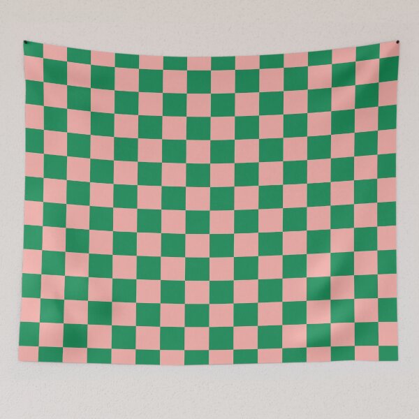 Item preview, Checkerboard Mini Check Checkered Pattern in Pink and Green designed and sold by kierkegaard.