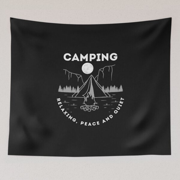 Artikelvorschau, Camping. Entspannung, Ruhe und Frieden entworfen und verkauft von Dreamingnewfie.