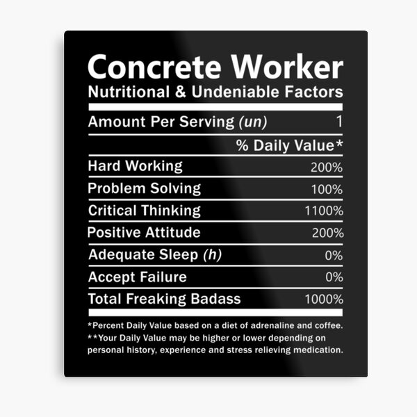 Item preview, Concrete Worker T Shirt - Nutritional and Undeniable Factors Gift Item Tee designed and sold by sticherver.