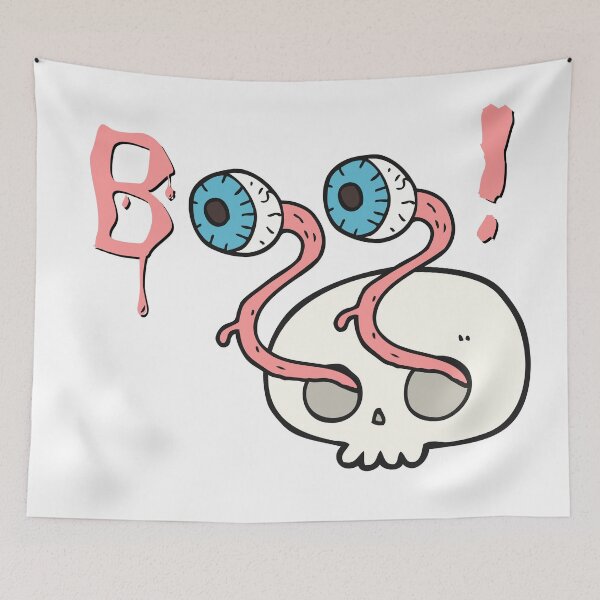 Item preview, Calavera de globos oculares de Halloween Boo designed and sold by Designs By YL.