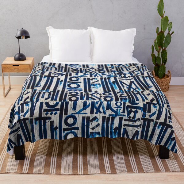 Item preview, Unique blue and white striped design on wood canvas designed and sold by Valdilana.