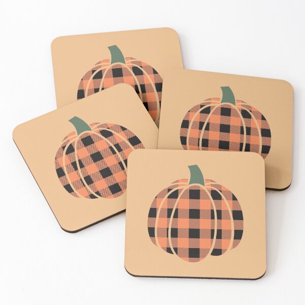 Item preview, Cute Orange Buffalo Plaid Pumpkin designed and sold by Krysanthe.