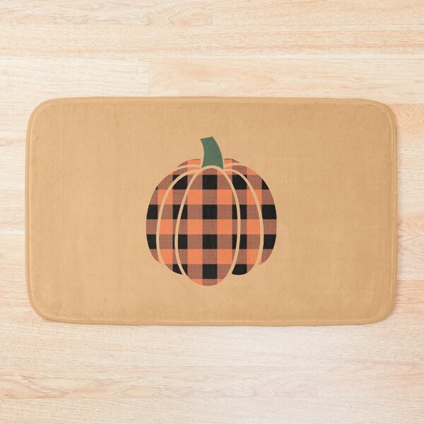 Item preview, Cute Orange Buffalo Plaid Pumpkin designed and sold by Krysanthe.