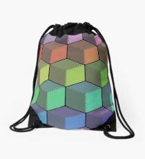 Colorful Cube Cascade! Drawstring Bag