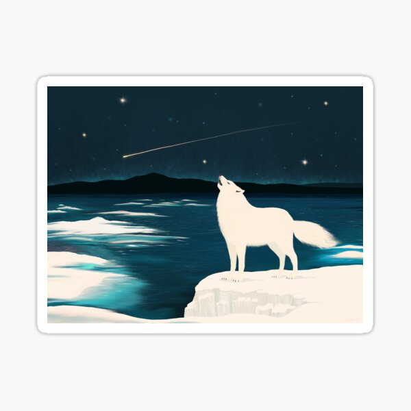 The White Wolf Calls Sticker