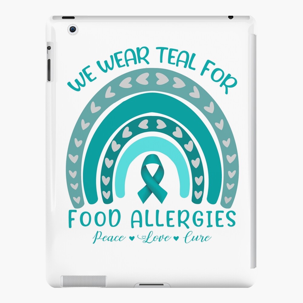 we-wear-teal-for-food-allergies-peace-love-cure-ipad-case-skin-by