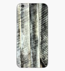 Vinilo o funda para iPhone Tablero de madera rústica en blanco Paleta de madera de roble