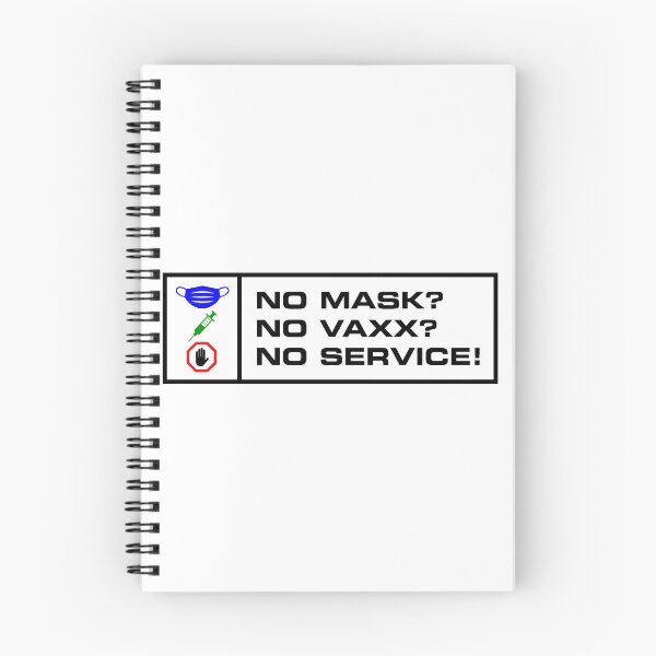 Aperçu de l'œuvre Pas de masque Pas de Vaxx Pas de service créée et vendue par MeanMark.