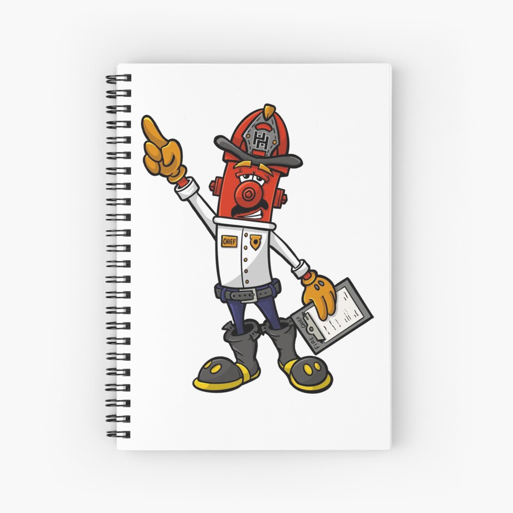 Fire Chief In Command - Hero Hydrants Spiral Notebook
