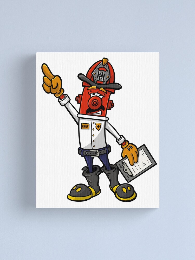 Alternate view of Fire Chief In Command - Hero Hydrants Canvas Print