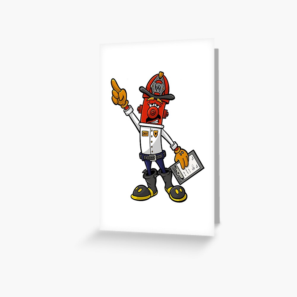 Fire Chief In Command - Hero Hydrants Greeting Card
