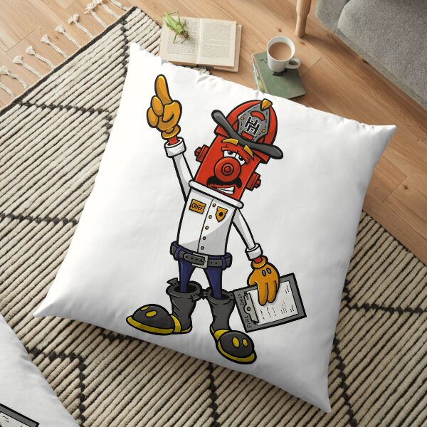 Fire Chief In Command - Hero Hydrants Floor Pillow