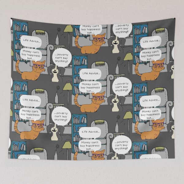 Item preview, Cat Life Advice designed and sold by aboniteblanc.