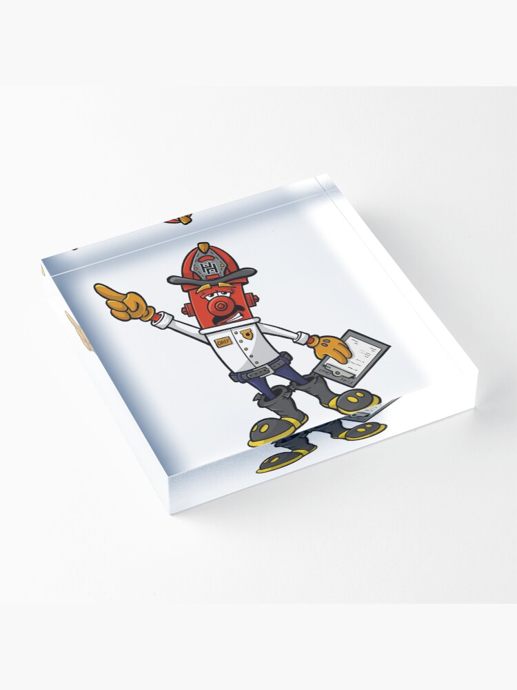Thumbnail 3 of 5, Acrylic Block, Fire Chief In Command - Hero Hydrants designed and sold by FiremanUP.