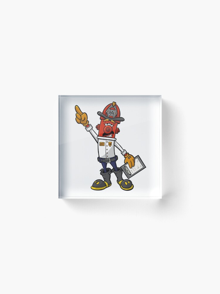 Thumbnail 2 of 5, Acrylic Block, Fire Chief In Command - Hero Hydrants designed and sold by FiremanUP.