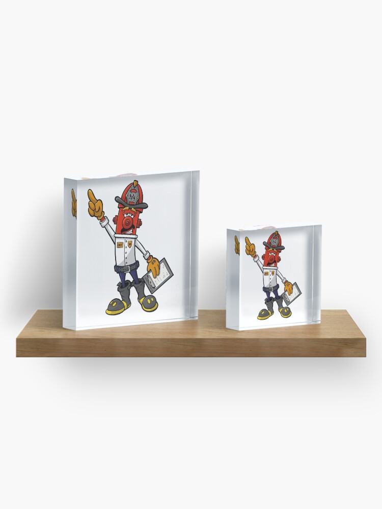 Thumbnail 4 of 5, Acrylic Block, Fire Chief In Command - Hero Hydrants designed and sold by FiremanUP.