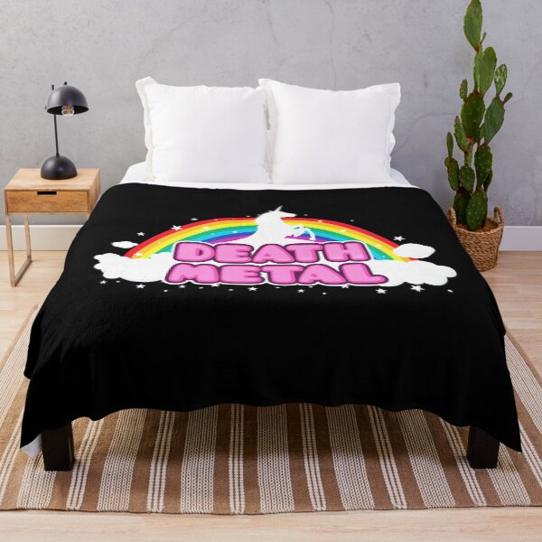 Item preview, DEATH METAL! (Funny Unicorn / Rainbow Mosh Parody Design) designed and sold by badbugs.