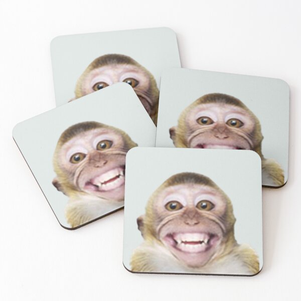 Item preview, Cute Smiling Happy Monkey Print designed and sold by MyQuirkyDesigns.