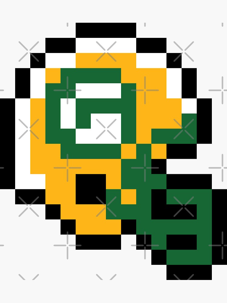 Green Bay Packers (8-bit Football Helmet Only) Sticker for Sale by  TheArmorsmith