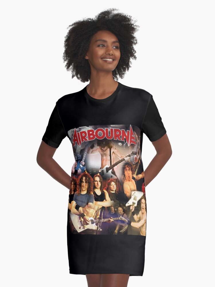 plantageejer skrå At sige sandheden hard rock band poster and tshirt style airborne" Graphic T-Shirt Dress for  Sale by raincool | Redbubble