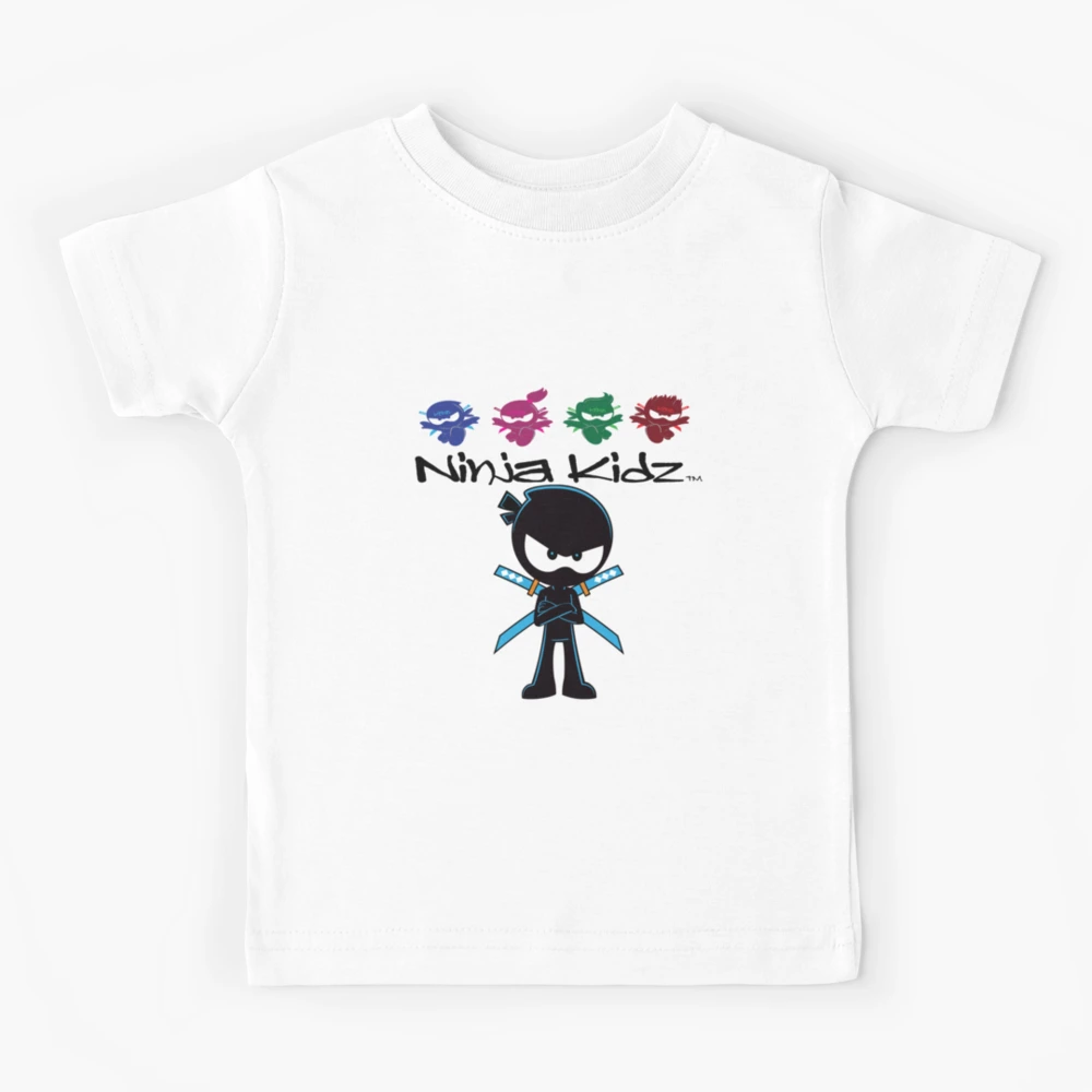 Ninja Kidz Childrens Tops T-shirt Boys Tees Girls Cotton Long Sleeve T- shirts