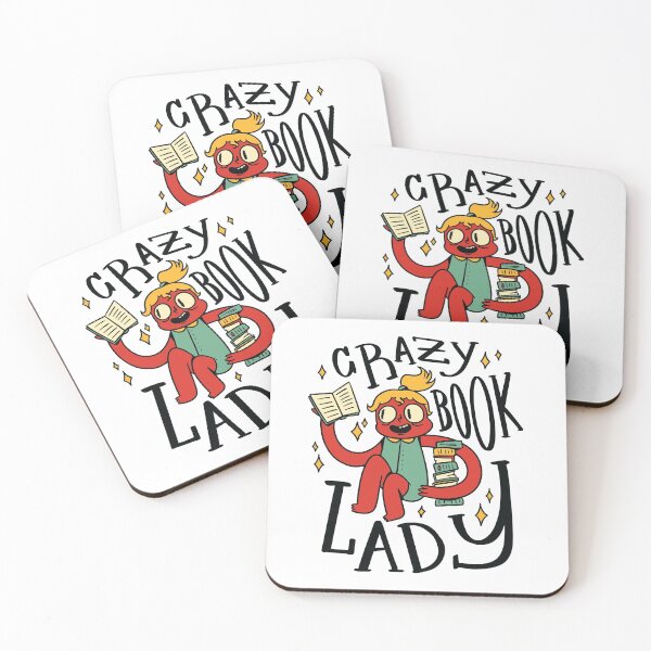 Item preview, Crazy Book Lady Funny Cartoon designed and sold by MnEmzStudio.