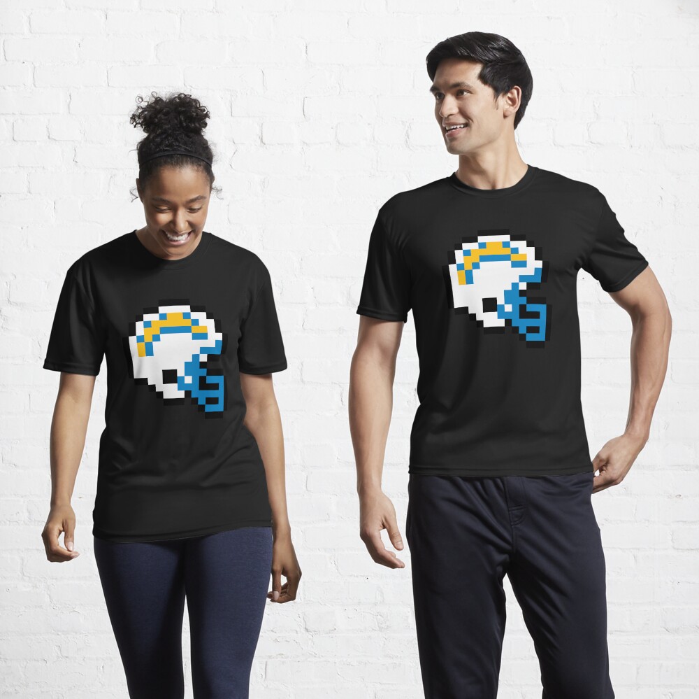 Disover Los Angeles Chargers (8-bit Football Helmet Only) | Active T-Shirt