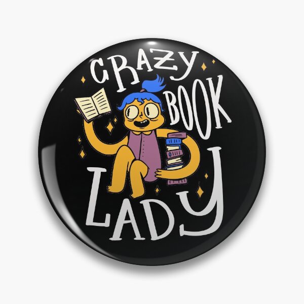 Item preview, Crazy Book Lady Funny Cartoon designed and sold by MnEmzStudio.