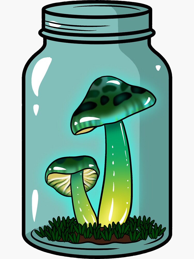 Mushroom Jar Sticker for Sale by taylormoon18