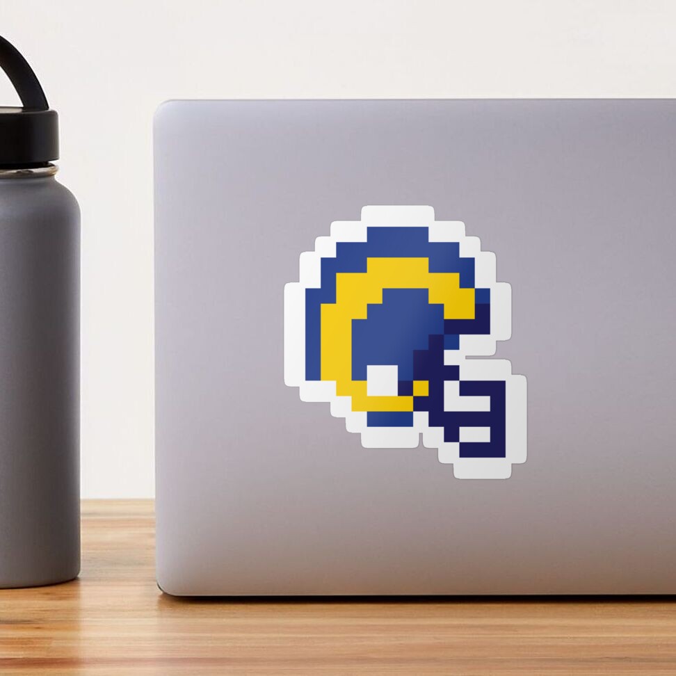 Los Angeles Rams (8-bit Football Helmet Only) Sticker for Sale by  TheArmorsmith