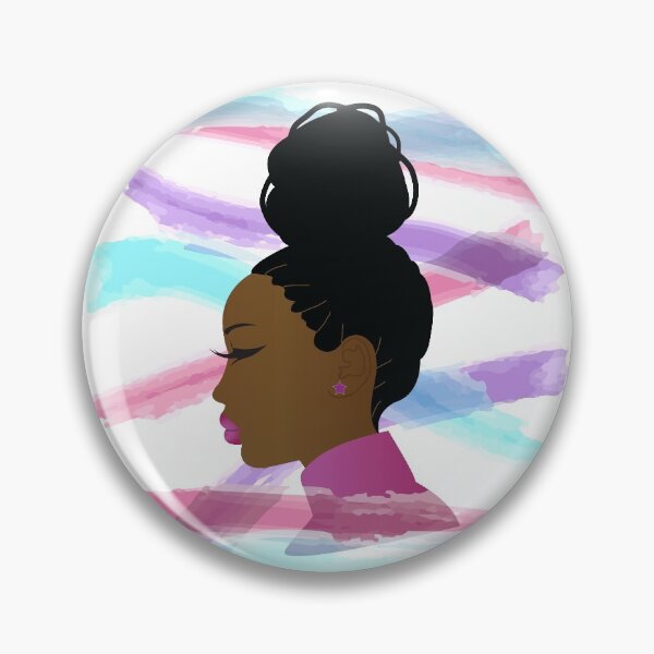 Item preview, Black Girl Braided Locs Bun Hairstyle designed and sold by blackartmatters.