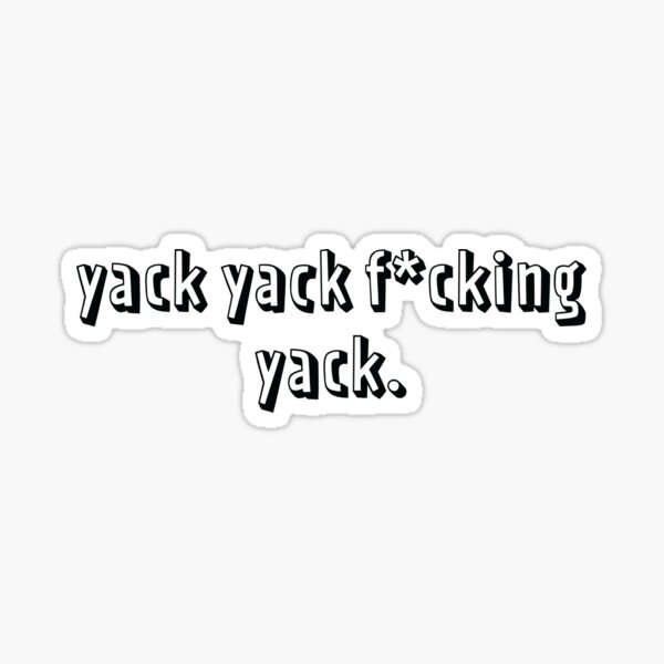 Vista previa del artículo con la obra «Pegatina Yack Yack», diseñado y vendido por kbynum.