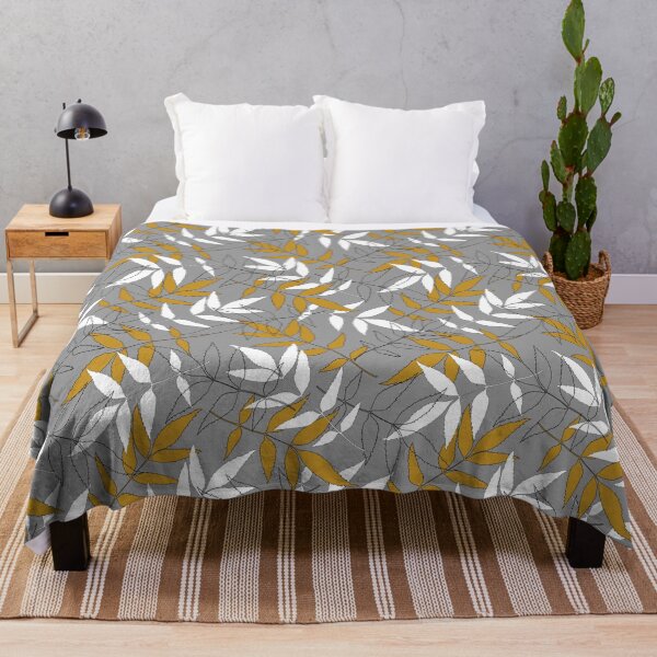 Item preview, desert ash - mustard on grey designed and sold by Claire Bowley.