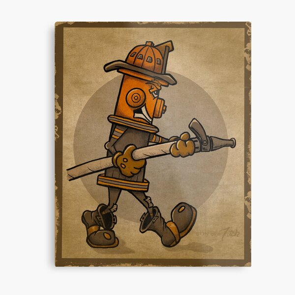 Nozzleman - Hero Hydrants Metal Print