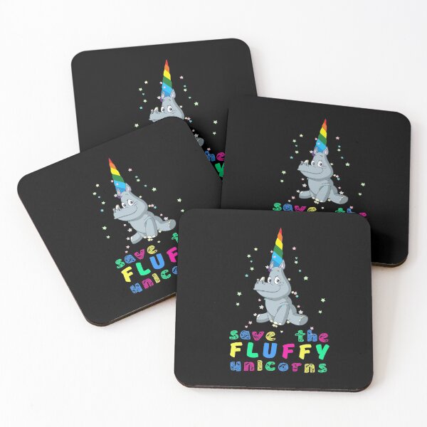 Item preview, Save The Fluffy UNICORNS - Save The Rhinos - Rhinoceros - Baby Rhino-Funny Sayings, Sarcastic Quotes - Humor, Jokes designed and sold by Sun Sand & Sea Art.
