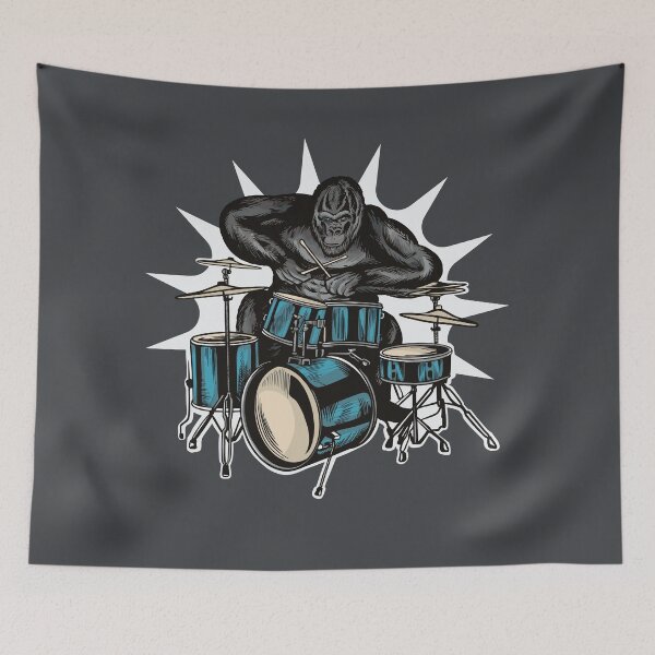 Item preview, Funny Gorilla Drummer designed and sold by SLAG-Creative.