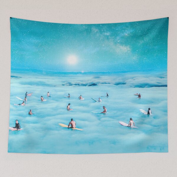 Item preview, Dreamy surreal Surfing in  the clouds designed and sold by Yasmine khalifa.