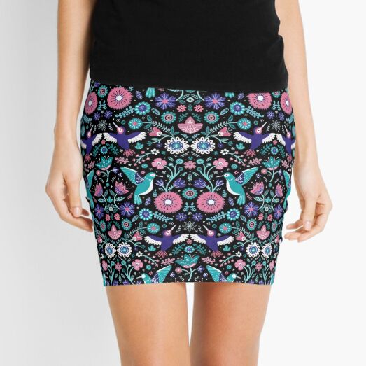 hummingbird garden 2 Mini Skirt