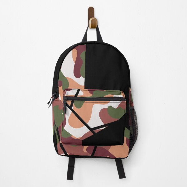 Item preview, Camouflage Hexagon Negative Space - Desert Colours with Black Background designed and sold by T-RAZR.