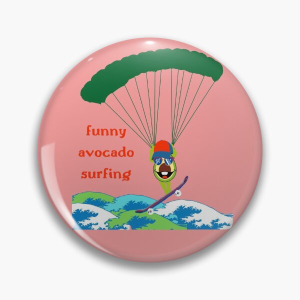 Item preview,  Funny Avocado Surfing designed and sold by Eman4design.