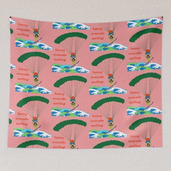Item preview,  Funny Avocado Surfing designed and sold by Eman4design.