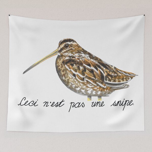 Item preview, Ceci N'est Pas Une Snipe (Wilson's Snipe) designed and sold by LauraWolfArtist.